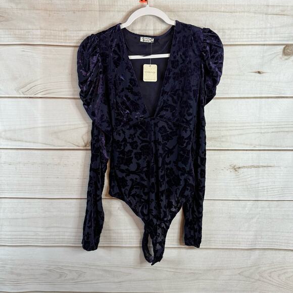 Free People Deep Sea Combo Magic Hour Bodysuit Size Medium - Picture 4 of 7